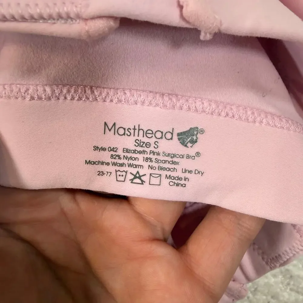 Mast head elizabeth style size small surgical bra light pink style 042